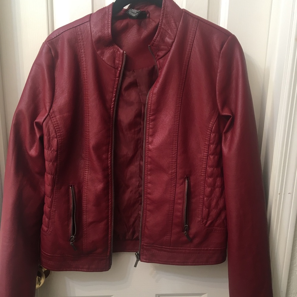 Faux leather jacket